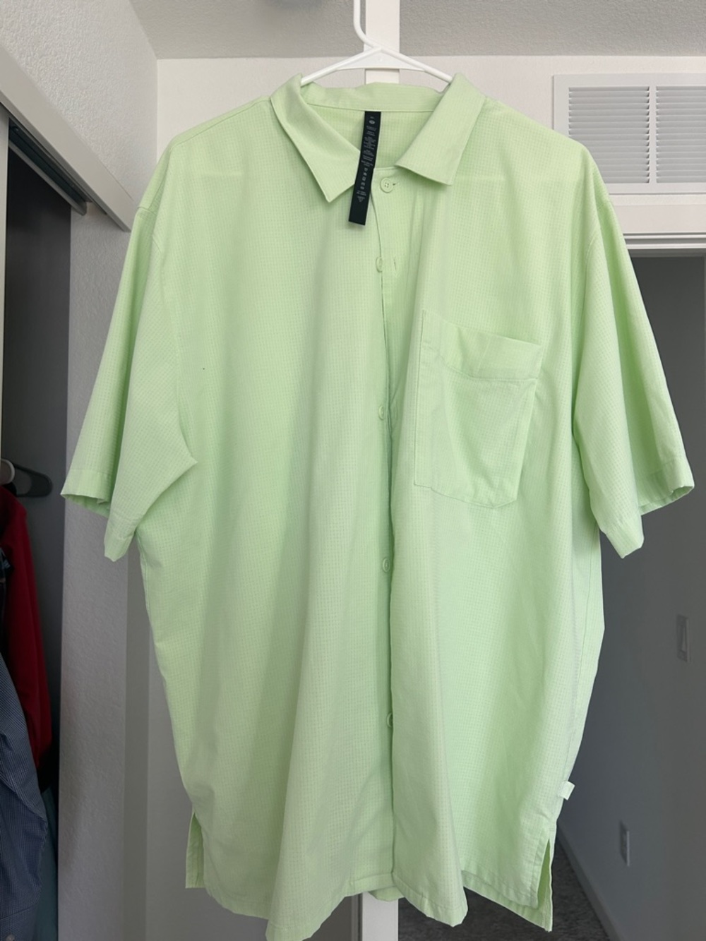 lululemon athletica Pastel Green Short-Sleeve Button-Down Shirt